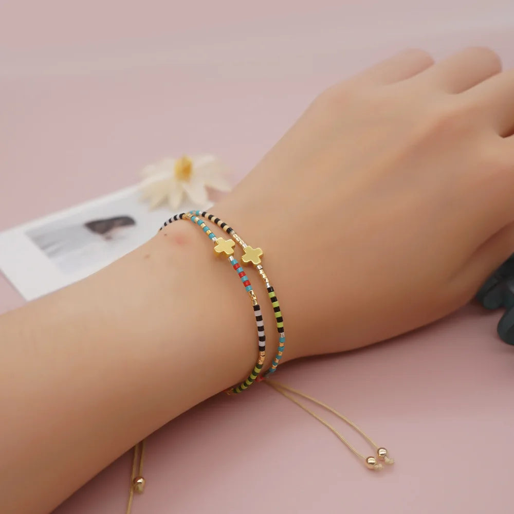 Pulseira corda miçanga