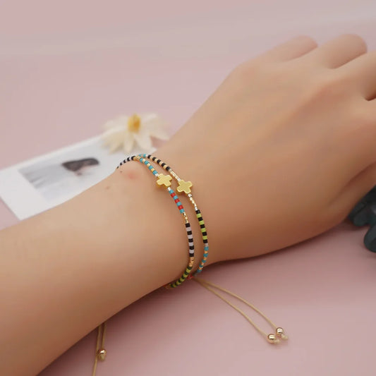 Pulseira corda miçanga