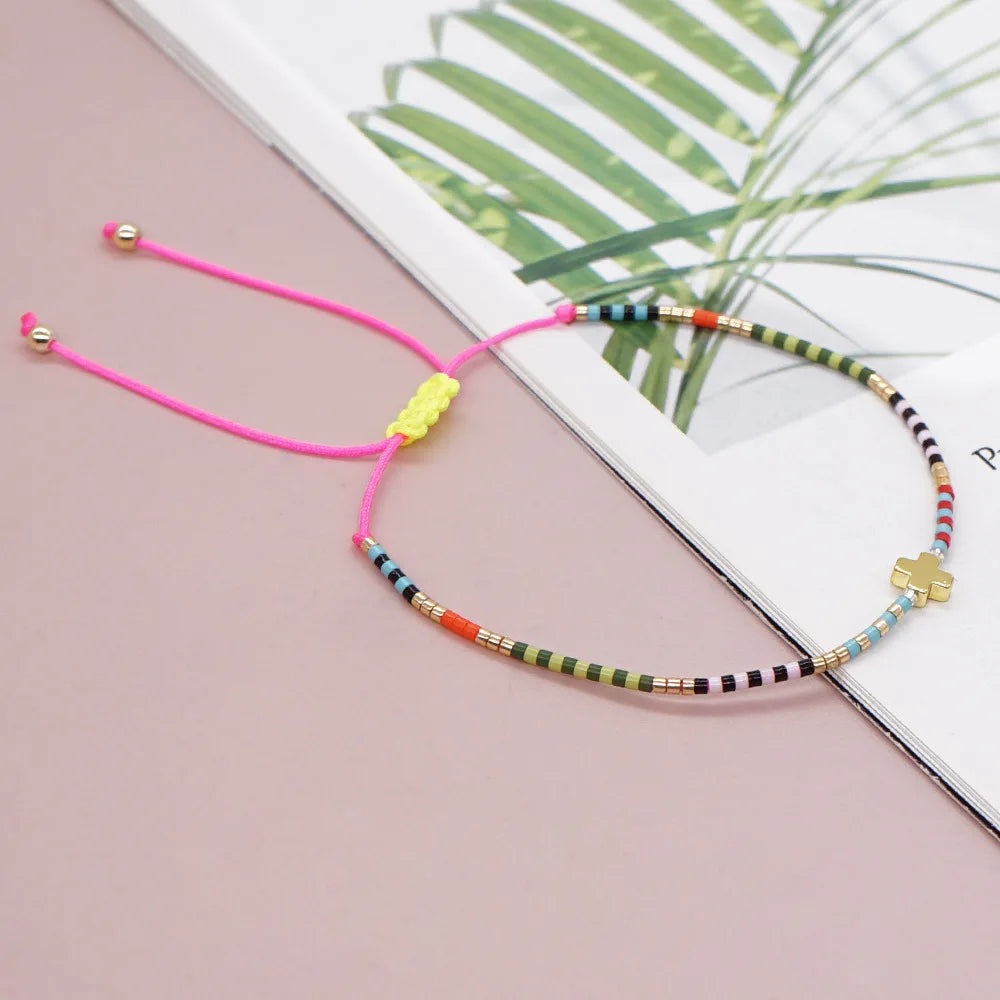 Pulseira corda miçanga
