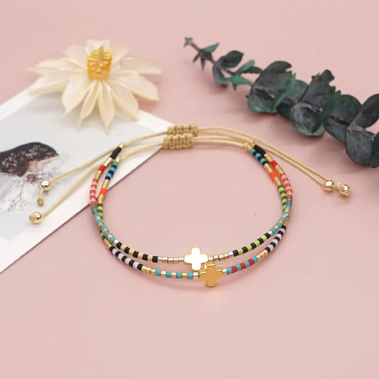 Pulseira corda miçanga
