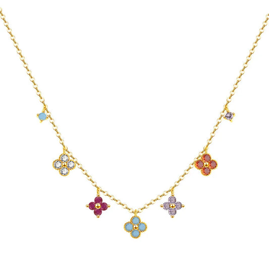 Colar charm flowers