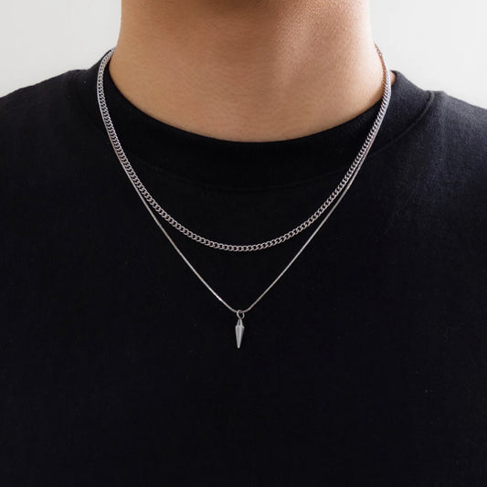 Colar masculino 2 peças
